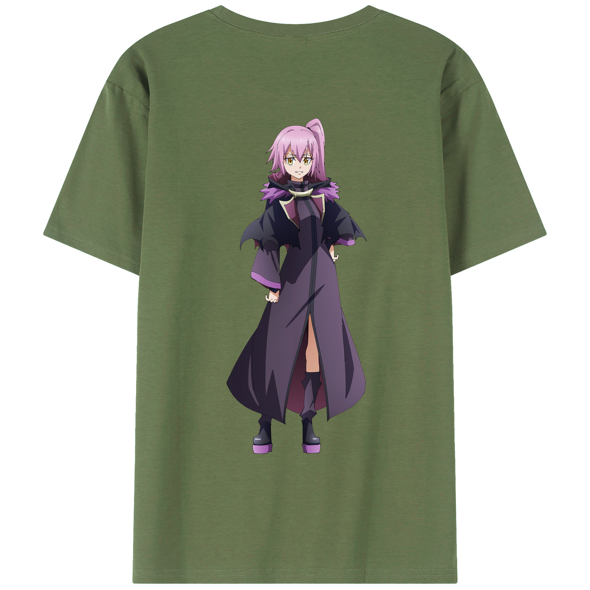（画像用） 転スラ Regarding Reincarnated to Slime 綿100％ メンズ半袖Tシャツ（バックプリント） 通気性